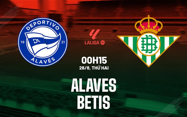 Nhận định bóng đá Alaves vs Real Betis 0h15 ngày 26/8 (Vòng 2 La Liga 2023/24)